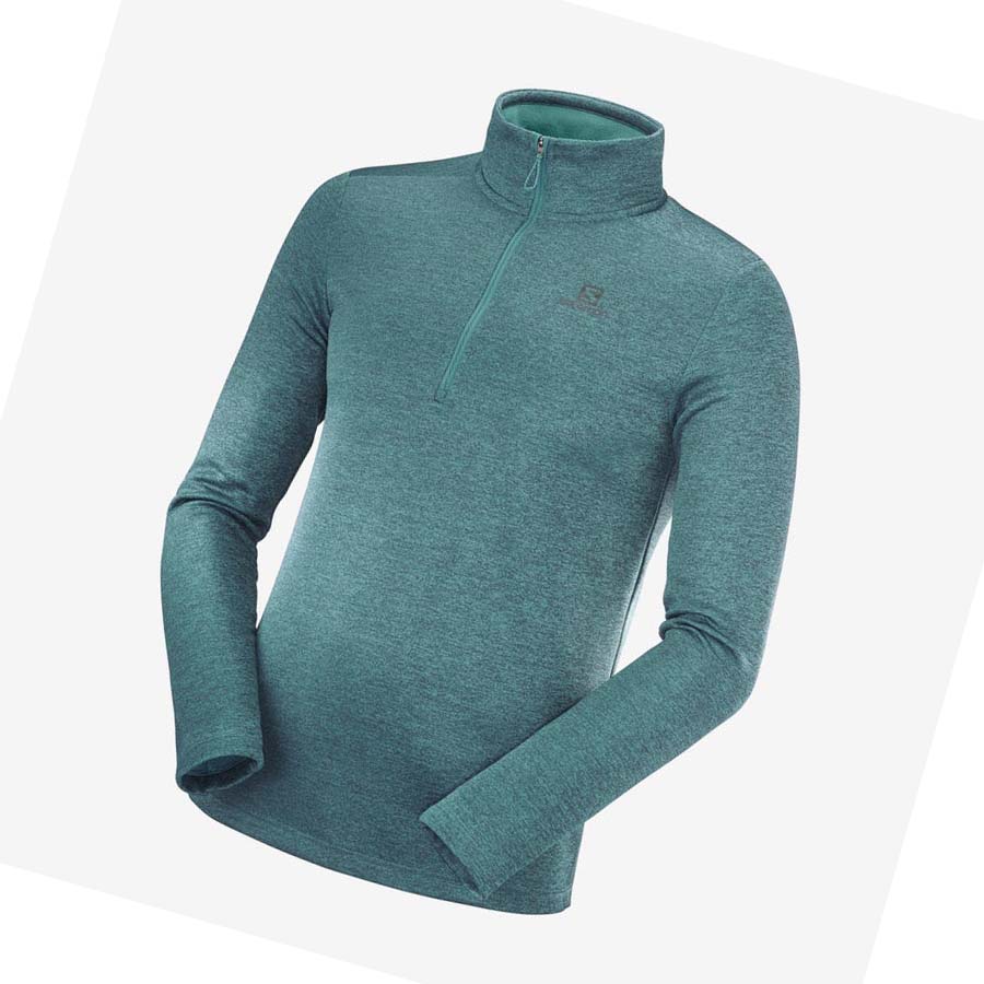 Salomon ESSENTIAL LIGHTWARM SEAMLESS Erkek Kapüşonlu Sweatshirt Yeşil | TR 3208HAP